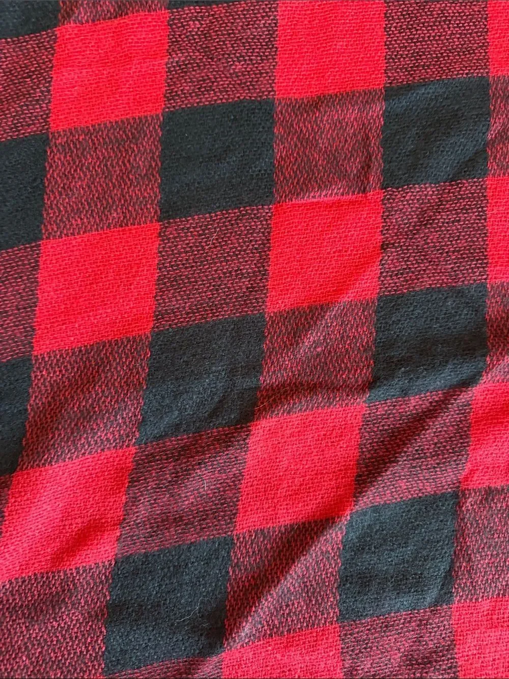 Buffalo Check Throw Blanket - Red and Black